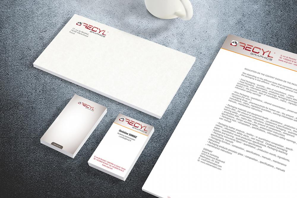 Création de logo, carte de visite, en tête de lettre, enveloppe, 